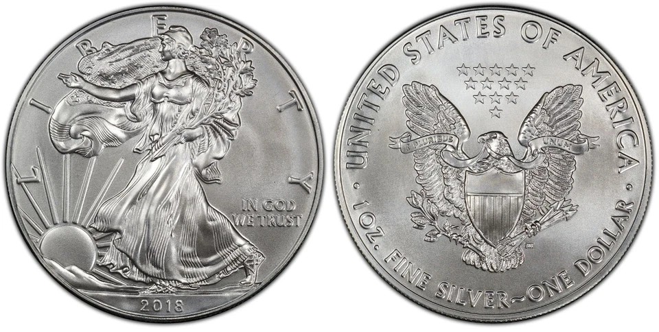 Roll of 20 - 2018 American Eagle Silver Dollars Brilliant Uncirculated - OGP - Image 3 of 4