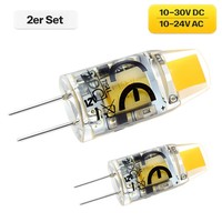 G4 Led 12V 24V Ac/Dc Warmweiß 2700K 1W 2Er Set Stiftsockel 150Lm Dimmbar 360°