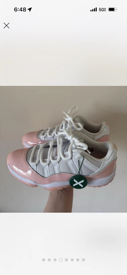 Jordan 11 Retro Bajo en Legend Rosa, Talla W 8, Etiqueta StockX, Nunca Usado, Sin Caja Foto 4 de 4