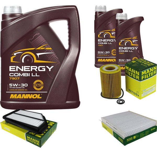 Inspektionspaket 7L Mannol Energy 5W-30 FüR Honda Civic Viii Hatchback 2.2 Ctdi-image