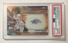 2022 Bowman U Anthony Black RC Auto #d /25 Prime Chrome Orange Refractor PSA 10