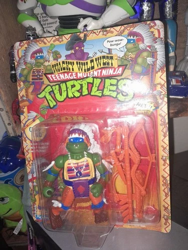 Whacky Wild West Cheif Leo Teenage Mutant Ninja Turtles Vtg Playmates 90s