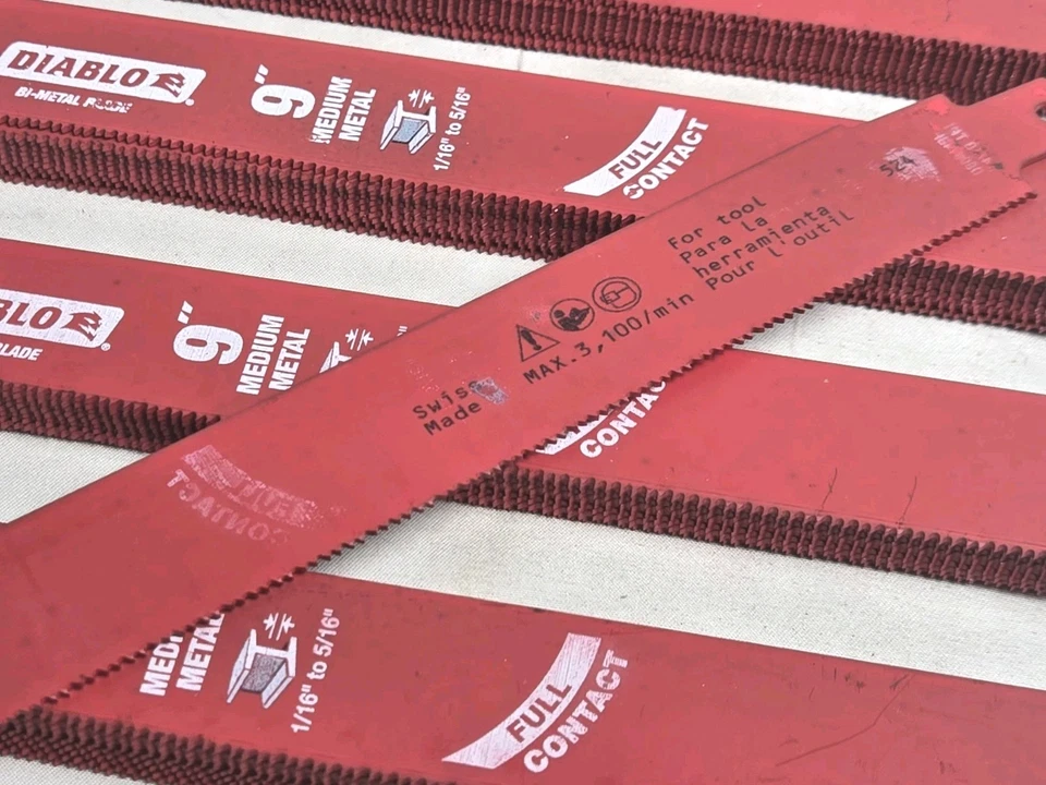 100 Pack! Freud Diablo 9" Recip Blades METAL DS0914BF25 FIT DEWALT 20V SAWZALLS - Image 4 of 4