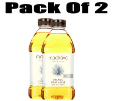 2-Pack MADHAVA Organic Light Agave 100 Pure Blue Agave Nectar Sweetener 46oz