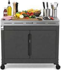 Barbecook Premium Buddy Outdoor Grilltisch Mit Stauraum Und Integrierter Flasche
