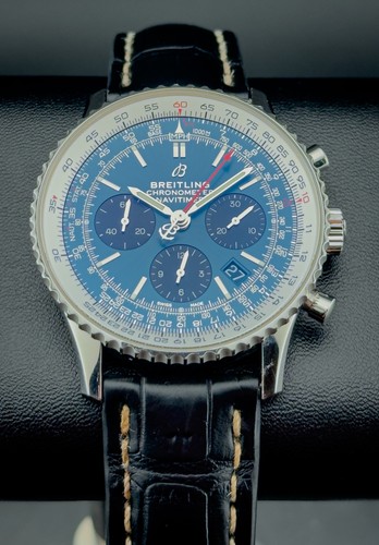 Breitling Navitimer 43MM B01 Blue Black Dial Chronograph AB0121