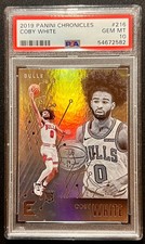 2019 Panini Chronicles Essentials Coby White RC PSA 10 Bulls Hornets Rookie