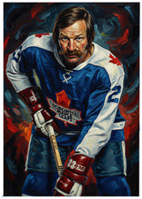 EDDIE SHACK * Toronto Maple Leafs * HOCKEY * Illustrated Art Card * ATC ACEO