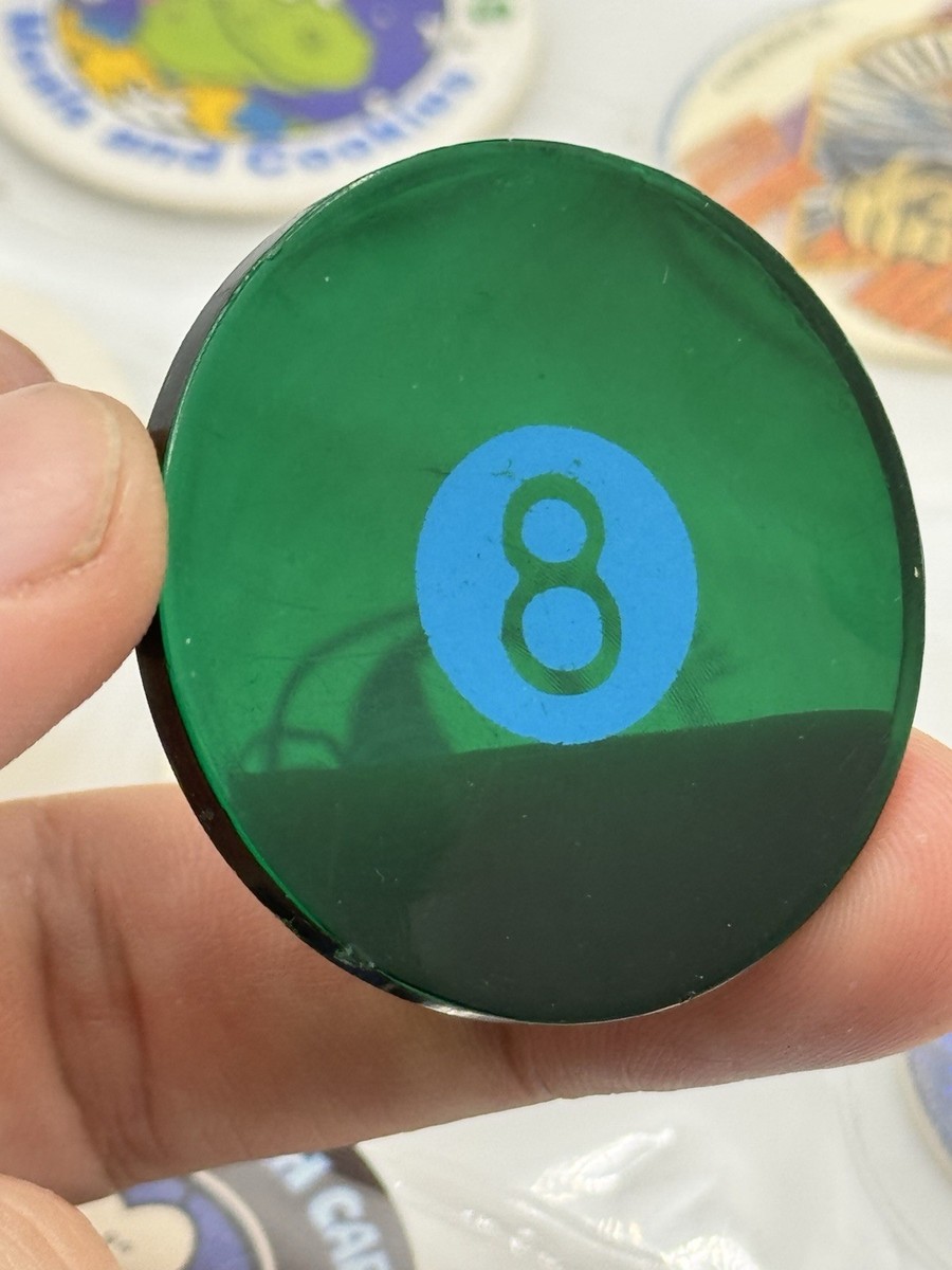 Vintage Rare!! 1990s Green Clear 8 Ball Thick Pog Slammer | eBay