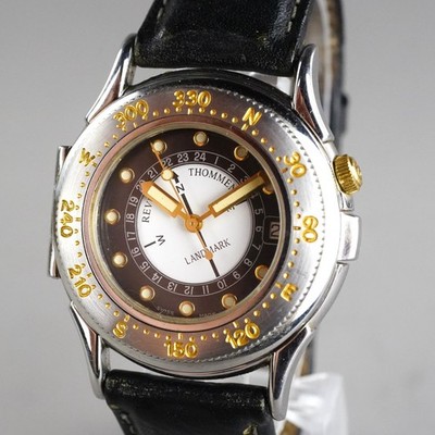 REVUE THOMMEN Vintage LANDMARK 5811001 Men's Watch 38mm Silver New Battery