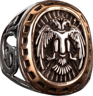 KAMBO 925 Sterling Silver Men's Ring Handmade Turkey