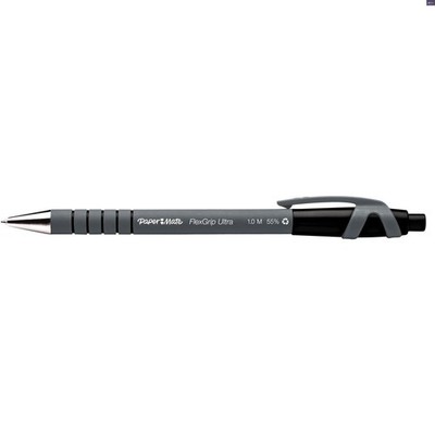 Sleek Flex Grip Druckstift - Schwarz, 1,0 mm mittlere Spitze für präzise Linien