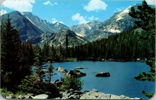 Bear Lake Longs Peak Rocky Mountain National Park Colorado Vintage Postcard