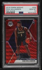 2019 Mosaic Rookies Tmall Red Wave Prizm Zion Williamson #209 PSA 10 GEM MT 2l4