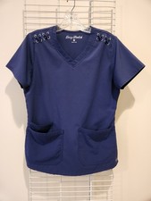 Easy Stretch Women s XS Navy V-Neck Scrub Top