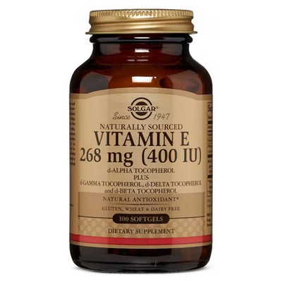 2 X Solgar Vitamin E D-Alpha Tocopherol plus D-Beta, D-Delta and D-Gamma Tocoph