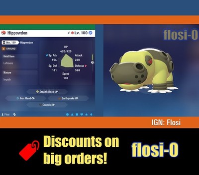 6IV Shiny Hippowdon Pokemon Legends ZA (Legends Z-A) | eBay