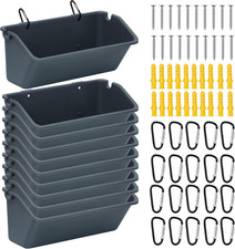 10 Pack 5 Quart Hanging Chicken Feeders Trough Goat Feeder Duck Water with Metal