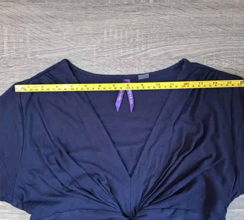 Navy Serephine Maternity Dress Motherhood Tie Back Empire Waist Size 14 - Picture 8 of 8