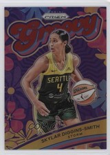 2024 Panini Prizm WNBA Groovy Red Prizm 51/99 Skylar Diggins-Smith #10 rf2
