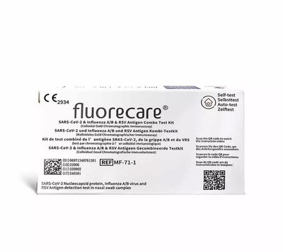 Fluorecare  SARS-CoV-2- & Influenza-A/B- & RSV-Antigen-Kombi-Testkit (Einzelverp