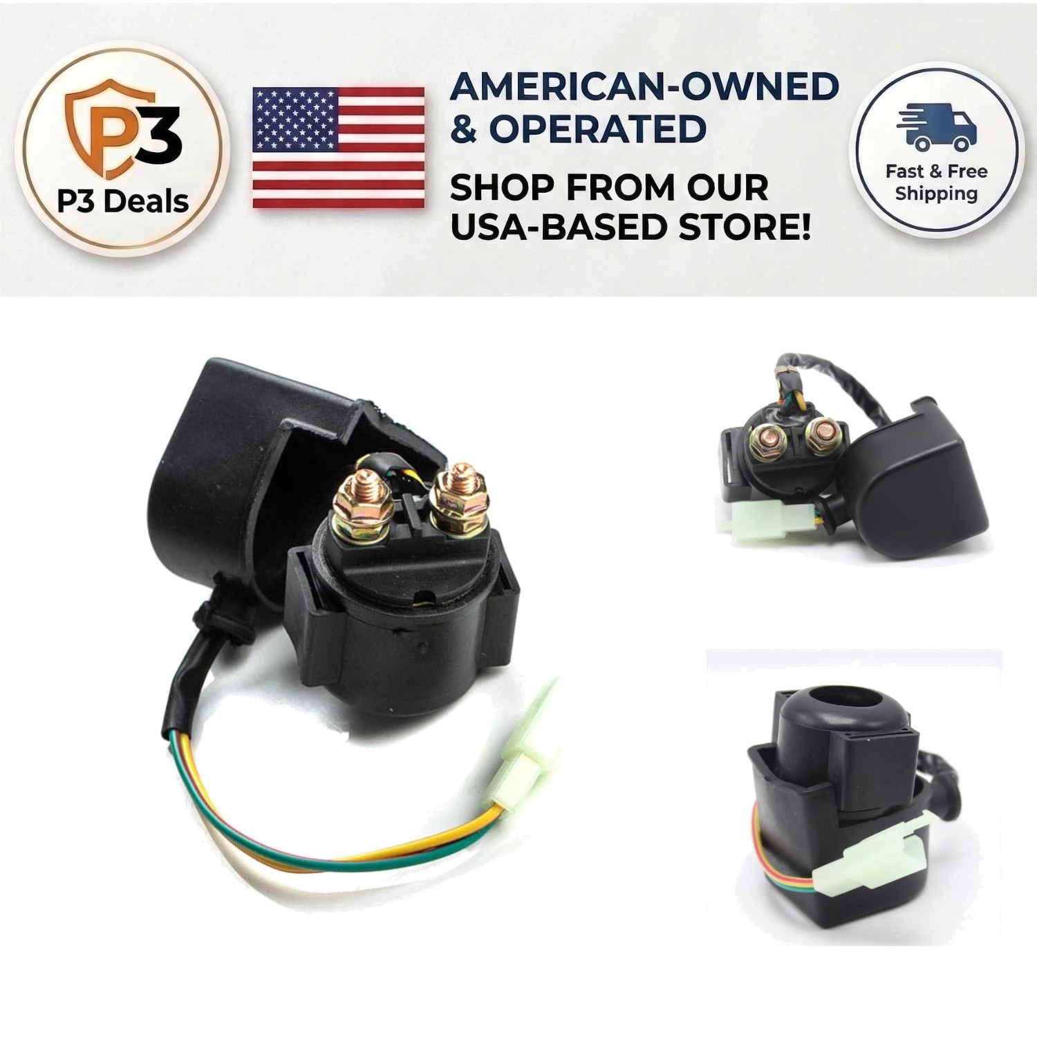Solenoid Starter Relay for 50cc-125cc ATVs, Dirt Bikes, and 