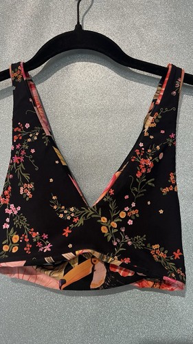 Maaji Reversible Swimwear Top Size Small Floral Tropical - Picture 3 of 4