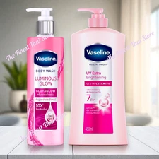 Vaseline Luminous Glow Body Wash 425 ml + UV Extra Brightening Lotion 480ml