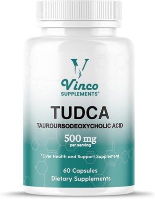 TUDCA 500mg Kapseln - Leberunterstützung Tauroursodeoxycholsäure Vegan Rein Vegan