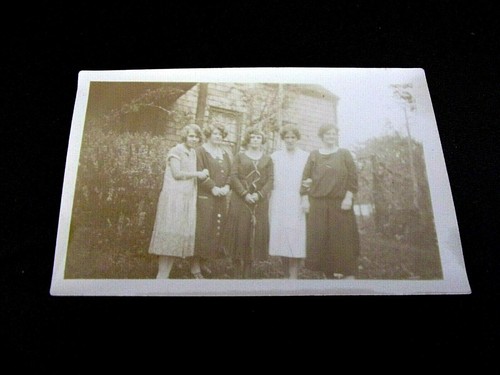 Vintage Black & White Photograph Of Five Ladies - Picture 1 of 3