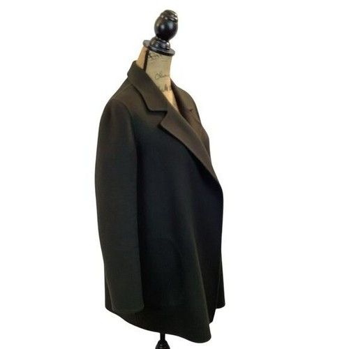 THEORY Clairene Damen Medium neu geteilt Wolle Kaschmir vorne offen Mantel schwarz - Bild 7 von 16