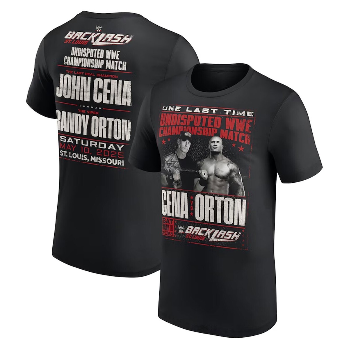 Backlash 2025 John Cena Randy Orton T-Shirt Black All Size