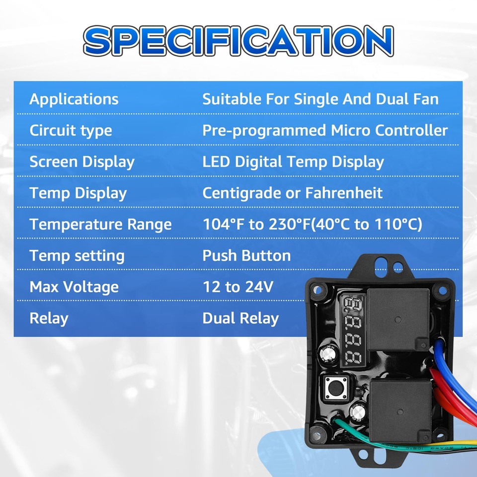 Davies Craig DC-0444 Digital Radiator Fans Controller Adjustable ...