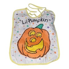 Vintage Amscan Plastic Waterproof Baby Bib Lil Pumpkin