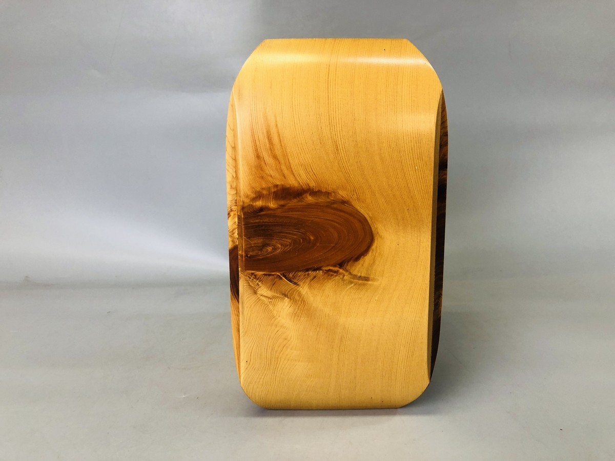 Y7222 FLOWER VASE wooden Japan ikebana interior floral arrangement