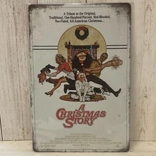 1983 A Christmas Story Ralphie Leg Lamp Mini Movie Metal Poster Tin Sign  🎄🎅🎄