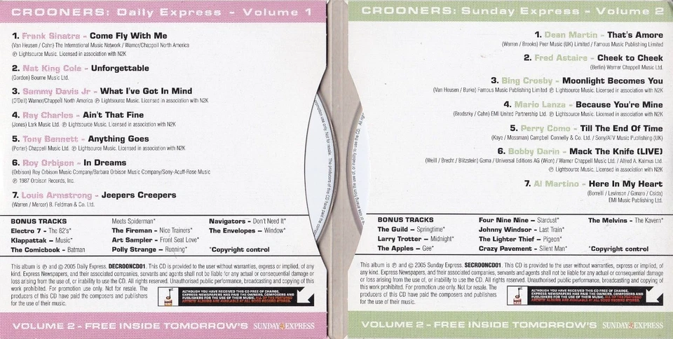 CROONERS ( DAILY EXPRESS Newspaper Double Album ) - Bild 2 von 4