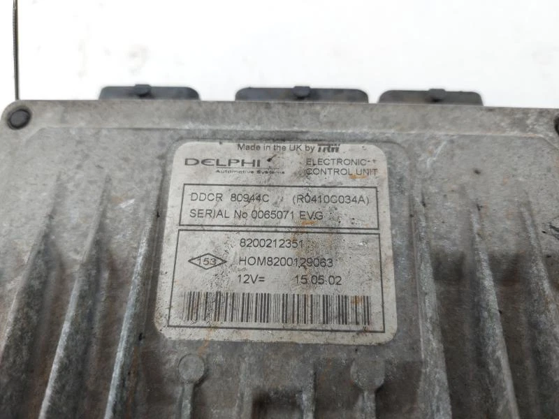 8200212351 CENTRALINA MOTORE ECU RENAULT CLIO II (BB-CB-SB) 1.5 DCI 8V 65CV (199 - Immagine 3 di 3