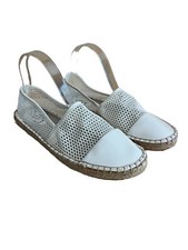 Circus by Sam Edelman Lena White Mesh Espadrille Flats Womens size 8.5 M