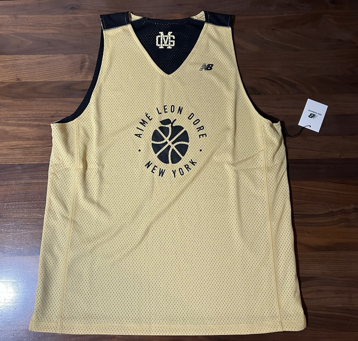 Aime Leon Dore New Balance SONNY Reversible Mesh Basketball Jersey XL Black  Gold