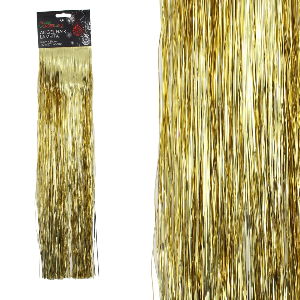 Widdle Wonderland Christmas Lametta Decorative Tinsel Strands Gold