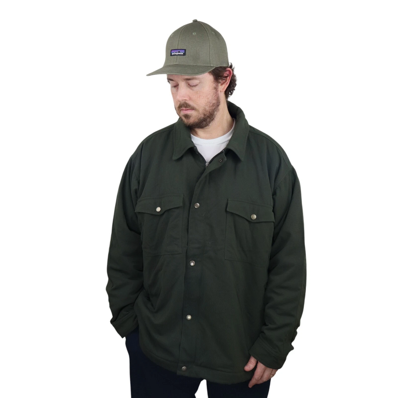 patagonia vintage nuevo range drifter canvas deep pile fleece jacket