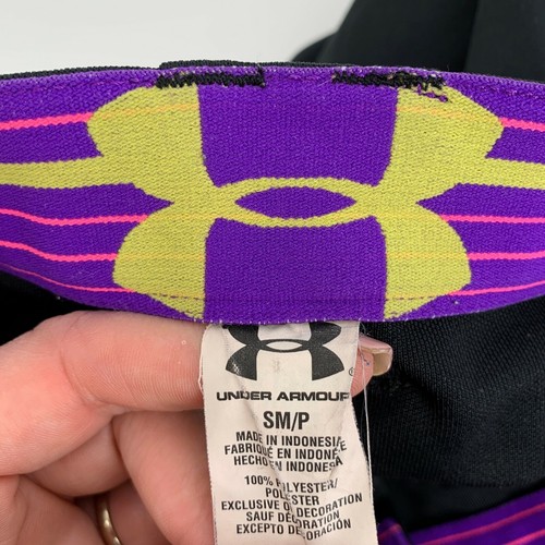 Under Armour Youth Size Small Black Logo Pockets Belt Loops Athletic Sport Pants - Picture 4 of 8