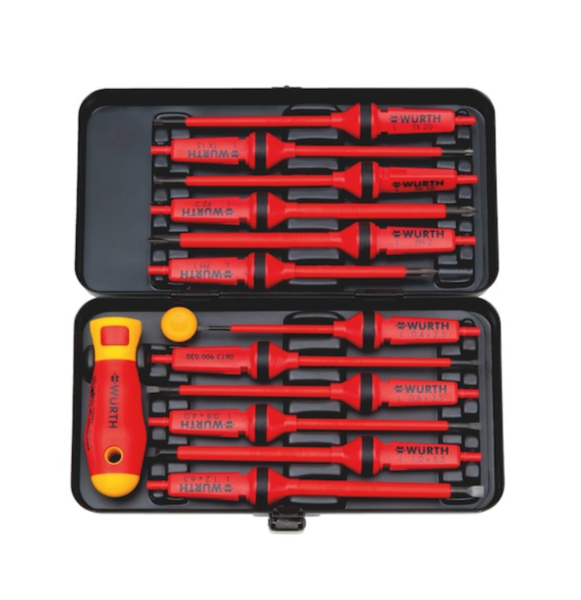 WüRth Vde-Schraubendreher-Satz Schraubenzieher Set 14-Teilig Dreher 061390014-image