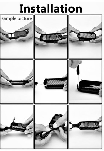  ABS Kohlefaser Optik Schlüssel Cover Case Schale für Audi A3 A4 A5 Q7 TT 8L 8V S3 - Bild 4 von 5