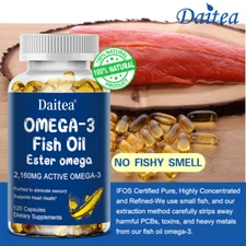 OMEGA-3 Fish Oil Esters - 2160 Mg Active Omega-3 Supports Heart Health