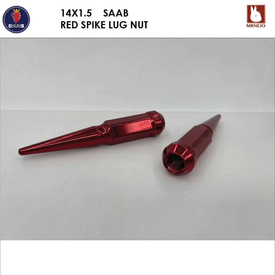 24 PIEZAS TUERCAS SAAB 9-4X 14X1.5 ROJO BELLOTA ESPIGA + LLAVE Foto 3 de 3