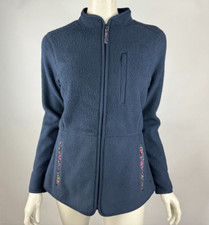 Joules Hadleigh Fleece Jacket Women 6 Nwt Navy Full Zip Lined Zipper Pocket