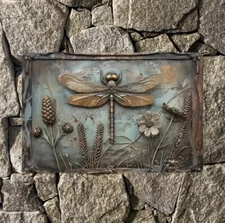 Vintage Metal Sign DRAGONFLY   # 3   8 x 12