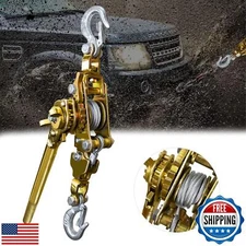 FITHOIST Come Along 2 Ton Cable Winch Puller Heavy Duty Hand Puller 4400LB wi